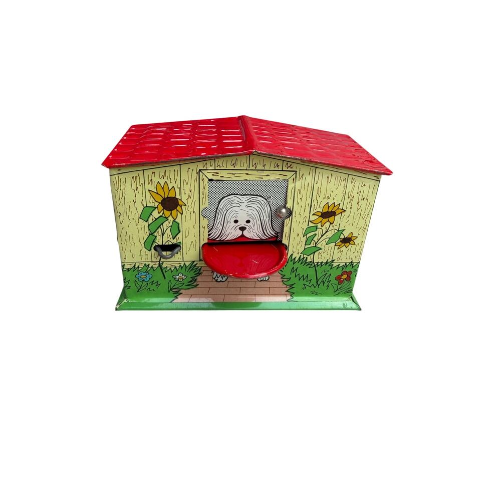 Vintage Tin Litho Dog House Mechanical Coin Bank
Made in Hungary - Picture 2 of 8